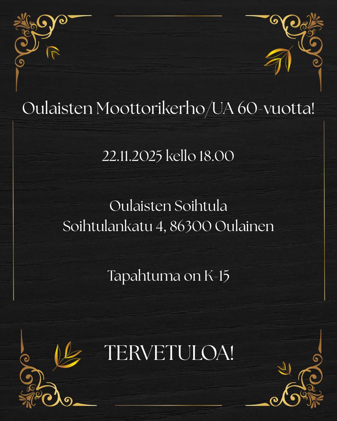 Oulaisten moottorikerho 60-vuotta!